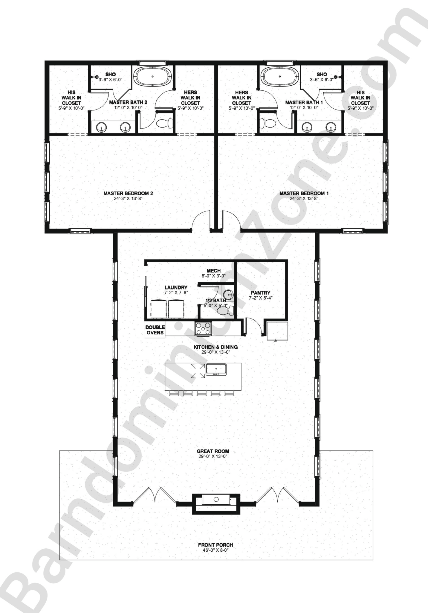 Stunning Barndominium Floor Plans With 2 Master Suites